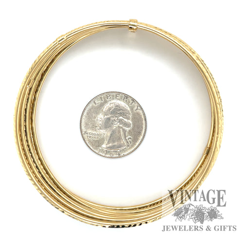 7.75" Multi Bengal 14k gold bracelet scale
