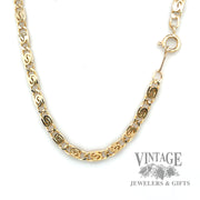 24” Fancy Curb link 14 karat gold necklace