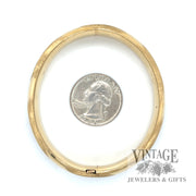 6.75" Bengal 16 karat gold bracelet size and scale