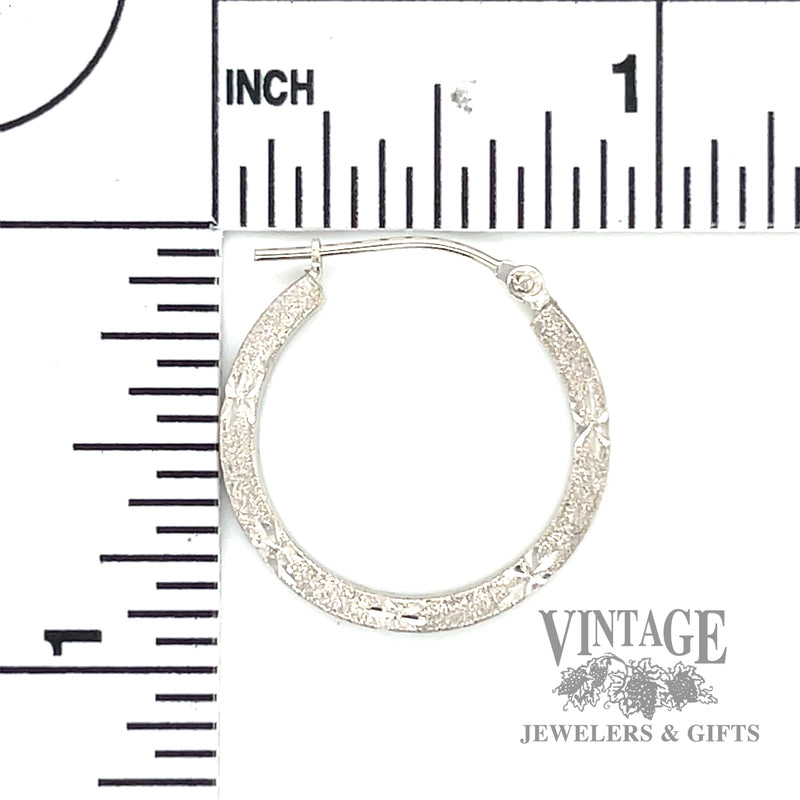 Hoop ring 14k white gold earring scale