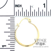 Hoop 14k yellow gold earrings scale
