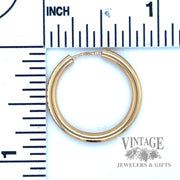 Endless Hoop 19k yellow gold earrings scale