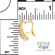 Geometric dangle 14k yellow gold earrings scale