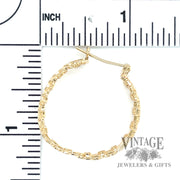 Staggered Ladder 14k yellow gold earrings  scale