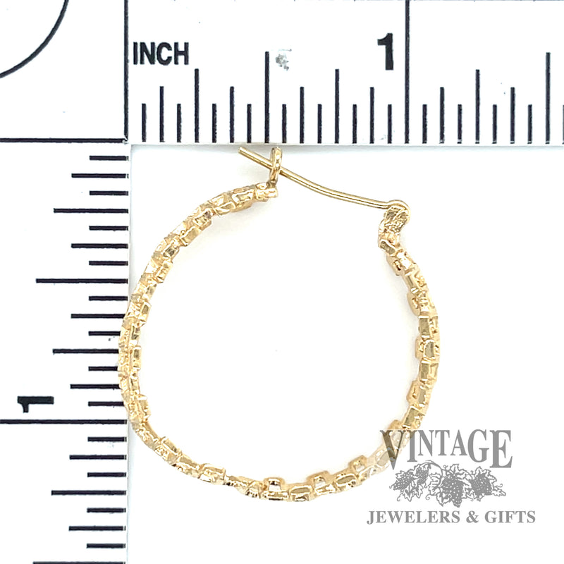 Staggered Ladder 14k yellow gold earrings  scale