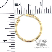Hoop 14k yellow gold earrings scale