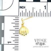 Dangle Sea Shell 18k earrings scale