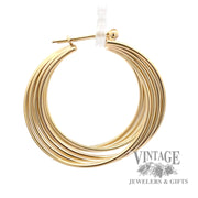 Multi hoop style 13k yellow gold earrings right