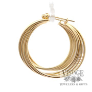 Multi hoop style 13k yellow gold earrings left