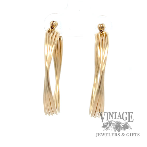 Multi hoop style 13k yellow gold earrings