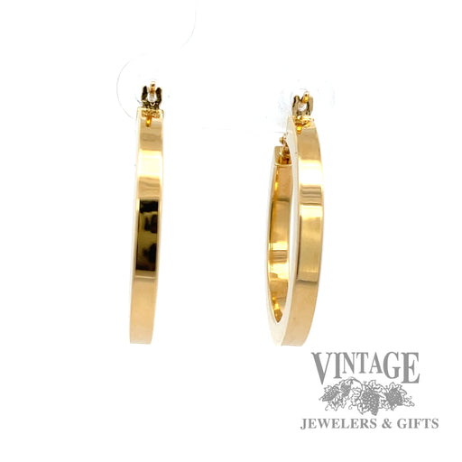 Squared Hoop 18k gold earrings 