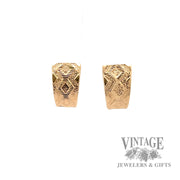 Geometric dangle 14k yellow gold earrings