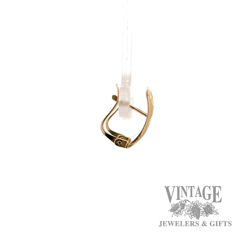 Geometric dangle 14k yellow gold earrings left