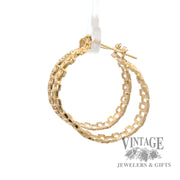 Staggered Ladder 14k yellow gold earrings right