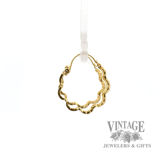 Open Ladder design 14k Hoop earrings right