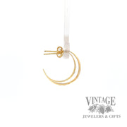 Crescent Hoop 18k yellow gold earrings right