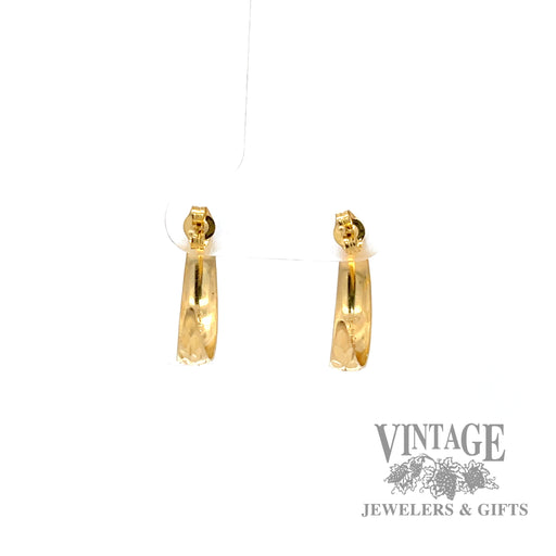 Crescent Hoop 18k yellow gold earrings back