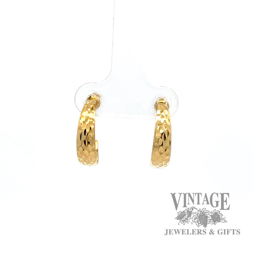 Crescent Hoop 18k yellow gold earrings