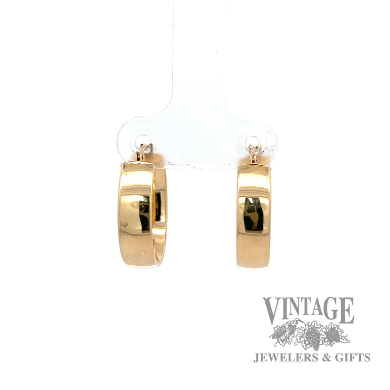 Huggie 14k yellow earrings back