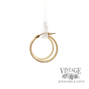 Huggie 14k yellow earrings right