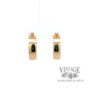 Huggie 14k yellow earrings 