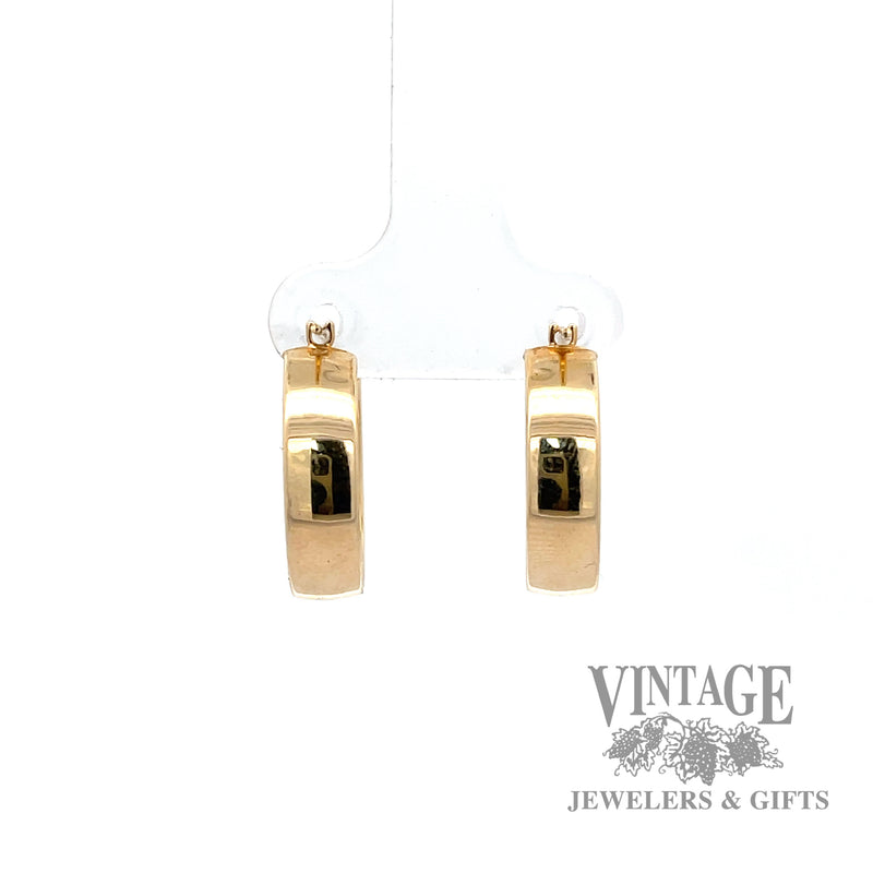 Huggie 14k yellow earrings 