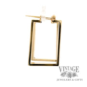 Rectangle 13k yellow gold Earrings left