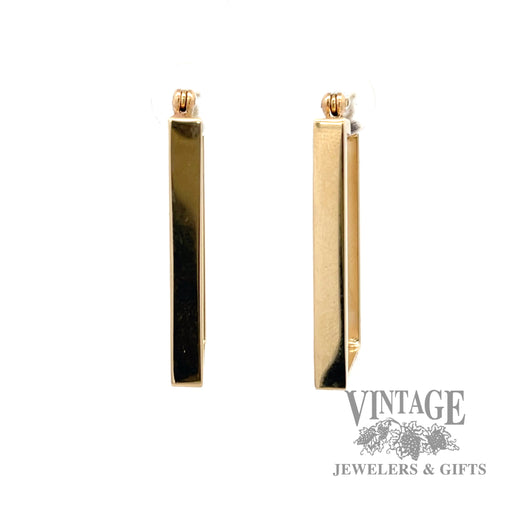 Rectangle 13k yellow gold Earrings