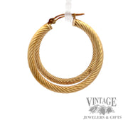 Rope Hoop 16k yellow gold earrings right