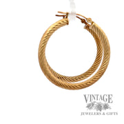 Rope Hoop 16k yellow gold earrings right