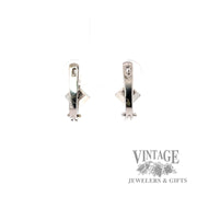 Dangle style w/ white stone 18k white gold earrings back