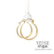 Polished Hoop 18k yellow gold earrings right