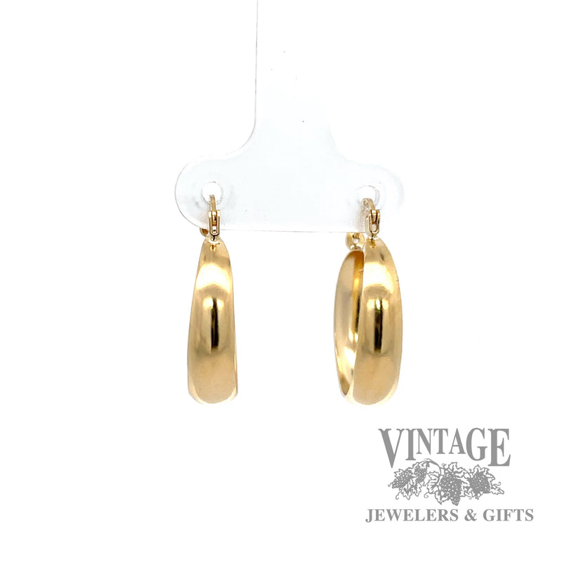 Polished Hoop 18k yellow gold earrings 