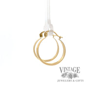 Hoop 14k yellow gold earrings right