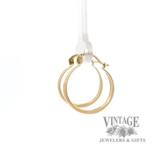 Hoop 14k yellow gold earrings right