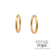 Endless Hoop 19k yellow gold earrings