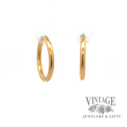 Endless Hoop 19k yellow gold earrings left