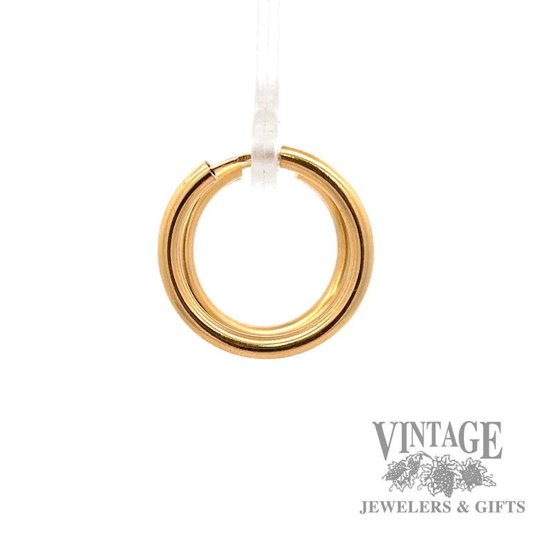 Endless Hoop 19k yellow gold earrings right