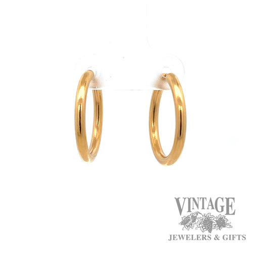 Endless Hoop 19k yellow gold earrings