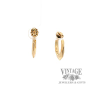 Geometric Hoop 13k yellow gold earrings back