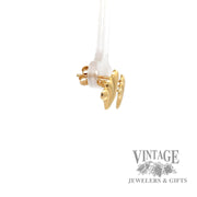 Sea Shell Shaped 18k yellow gold earrings left