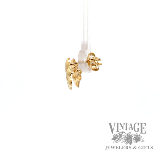 Sea Shell Shaped 18k yellow gold earrings right