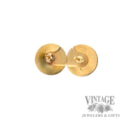 Puffed Shell 18k yellow gold earrings back