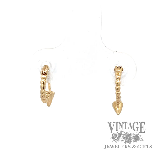 Huggie 14k yellow gold earrings