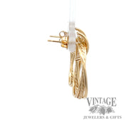 hoop 14k yellow gold earrings left