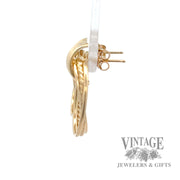 hoop 14k yellow gold earrings right