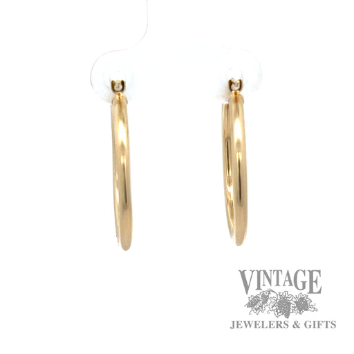 Hoop 14k yellow gold earrings back