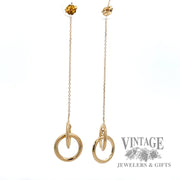 Dangle Style 14k gold earrings back