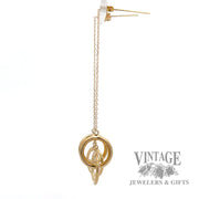 Dangle Style 14k gold earrings right