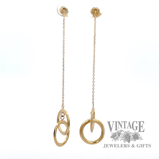 Dangle Style 14k gold earrings